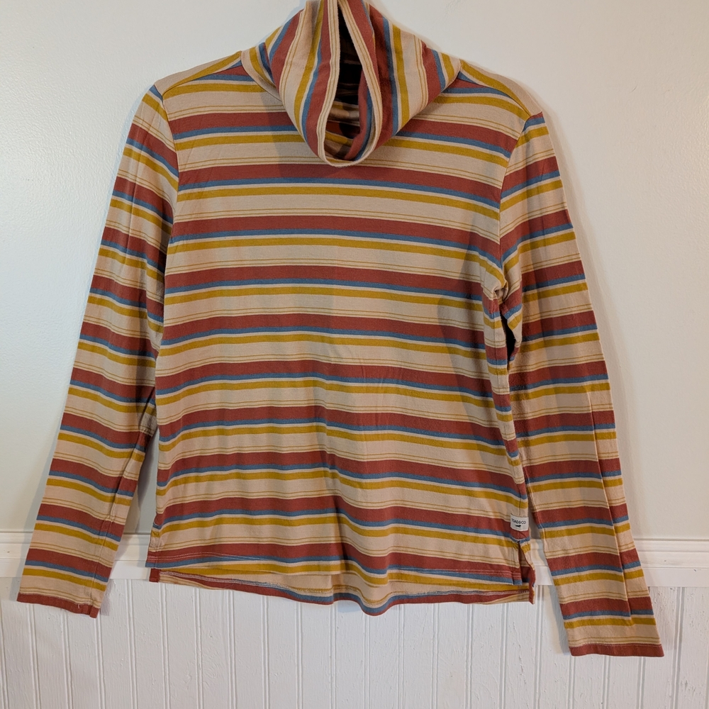 Toad&Co Colorful Striped Turtleneck